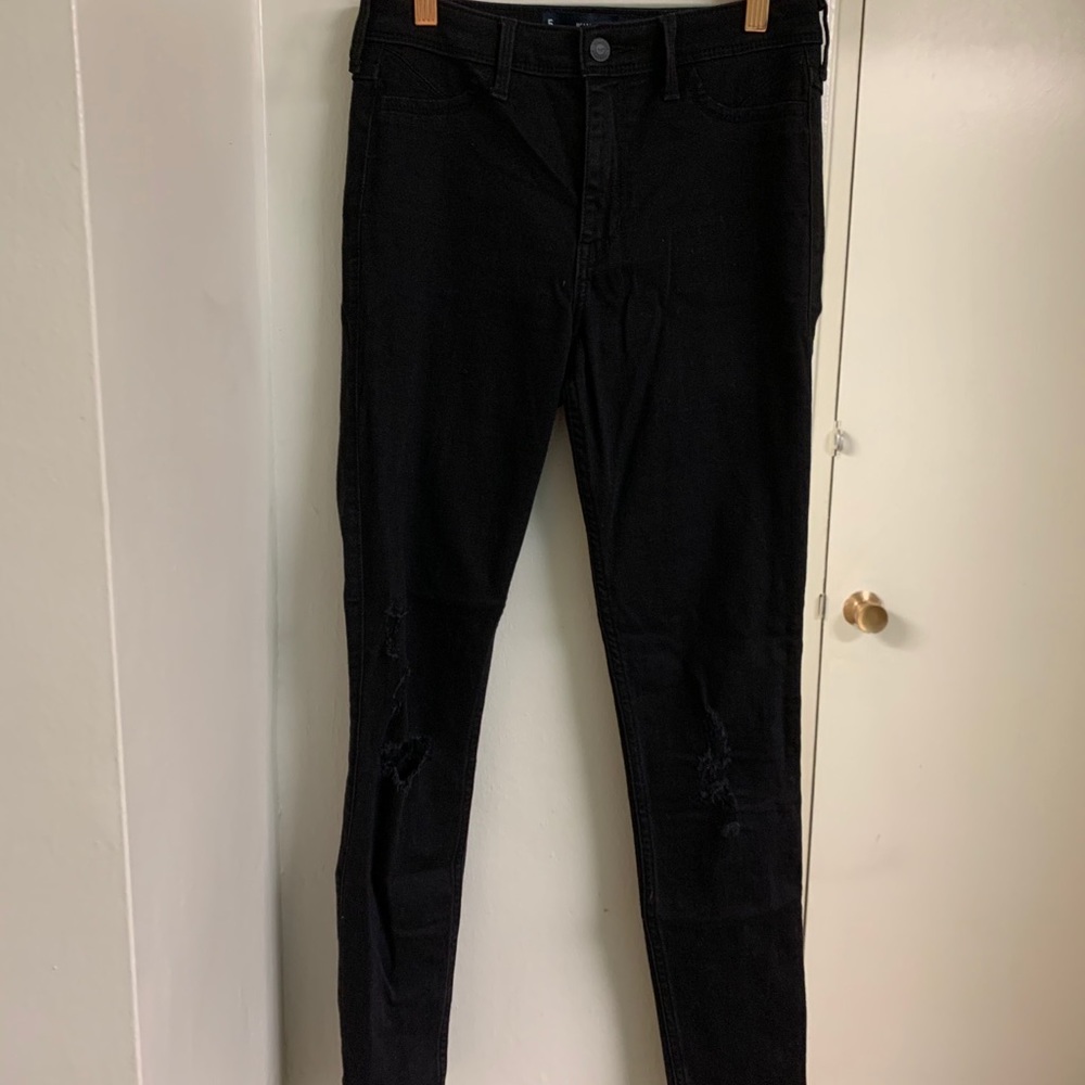 Black ripped jeans